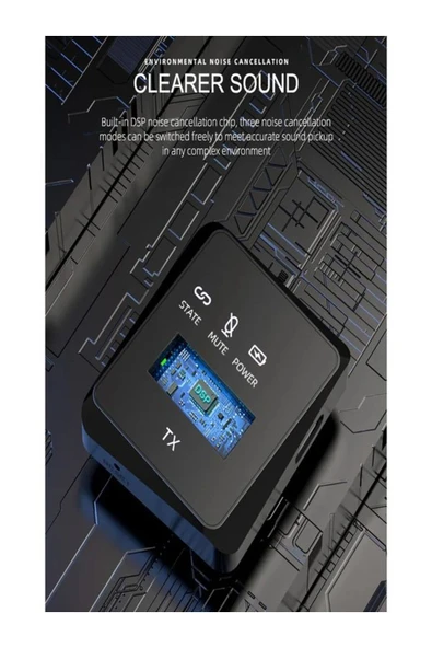 ULTRATEKNO 3.5mm Jack + Type-C + iPhone Girişli İkili Kablosuz Yaka Mikrofonu 3in1 Kamera PC Android iOS Uyumlu - 3