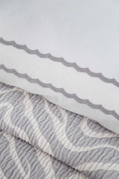 Apricitas HOME Çift Kişilik Tımeless Prıme Set Londa Grı - Yatak Ortusu - 3