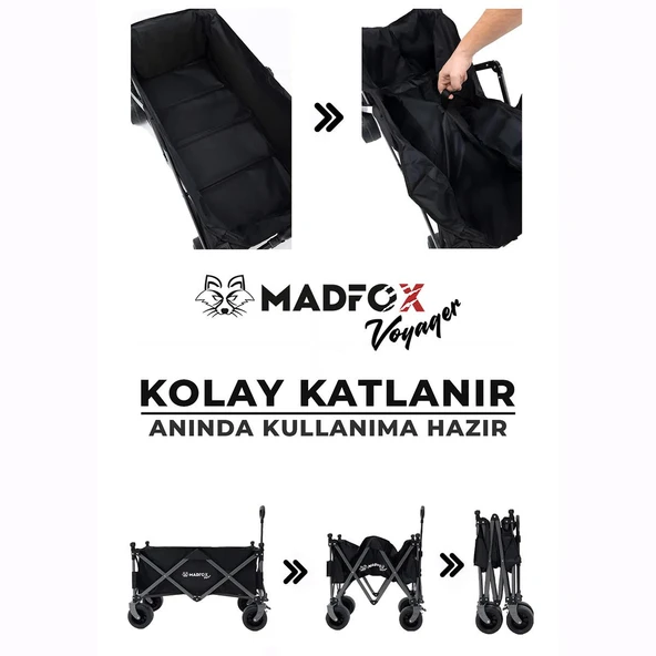Madfox Voyager Katlanır Çok Amaçlı Yük Taşıma Arabası [Vagon] - 9