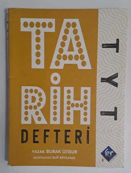 KR AKADEMİ YAYINLARI TYT TARİH DEFTERİ