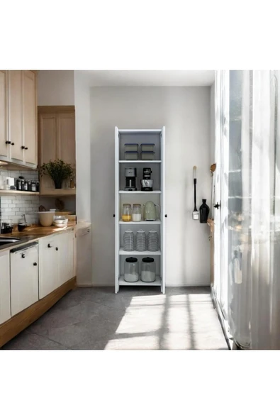 MERVİNG 5 katlı kapaklı banyo dolabı - 2