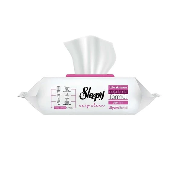 Sleepy Easy Clean Lilyum Buketi Yüzey Temizlik Havlusu 100' lü