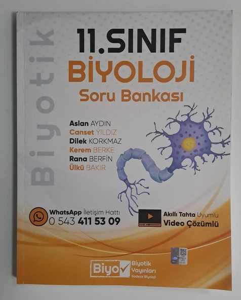 BİYOTİK YAYINLARI 11.SINIF BİYOLOJİ SORU BANKASI