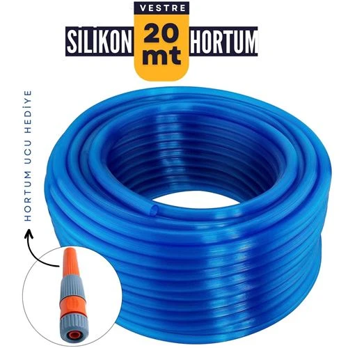 Modacar  20 Metre Silikonlu Bahçe Hortumu Sulama Aparatı HEDİYELİ