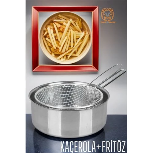 Modacar  Fritözlü Kaçerola Multi Kullanım Çelik 20 CM