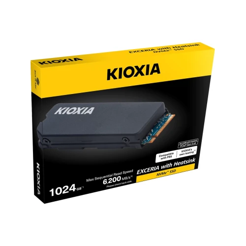 KIOXIA EXCERIA HEATSINK G4, LSC11K1T02G8, 1TB, 6200/4900, Gen4, NVME PCIe M.2 2280, SSD,Sogutuculu
