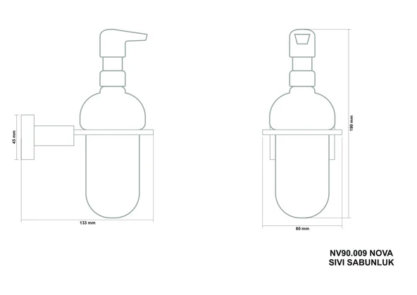 SARAY NOVA SIVI SABUNLUK (SİYAH) - Resim 2