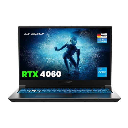 ERAZER Deputy P60i, MD62747-R32S1, i5-13420H,  15.6" FHD, 144Hz, 32Gb Ram, 1TB NVMe M.2 SSD, 8GB RTX4060 Ekran Karti, Free Dos, Gaming Notebook