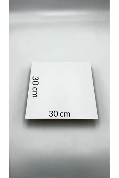 10 Adet 30x30 Cm Mdf Beyaz Pasta Altlığı - Resim 2