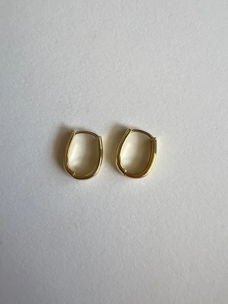 14K OVAL KÜPE RODYUM KAPLAMA - 2