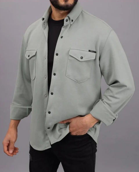 Yxc Uzun Kol Slim Fit Erkek Örme Gömlek
