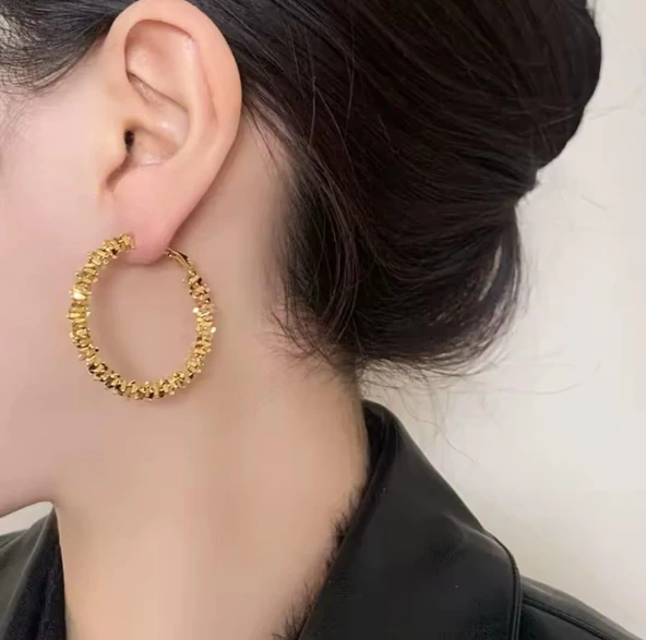Işıltılı Gold Çelik Takı Seti 347 - 3