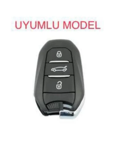 Peugeot 208 308 508 2008 3008 5008 Rifter Karbon Anahtar Koruma Kılıfı Sustasız Siyah Renk - Resim 5