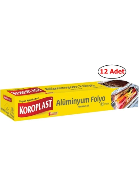 Koroplast Alüminyum Folyo 15 Mt x 12 Paket