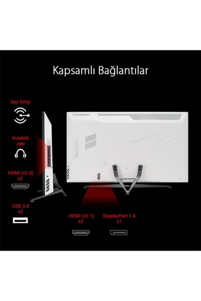 ASUS Rog Strıx Xg43uq 43 Gamıng Va Freesync 2 Hdr 1000 Hdmı 2.1 3840x2160 1ms(mprt) 144hz Dp Hdmı Us - 5