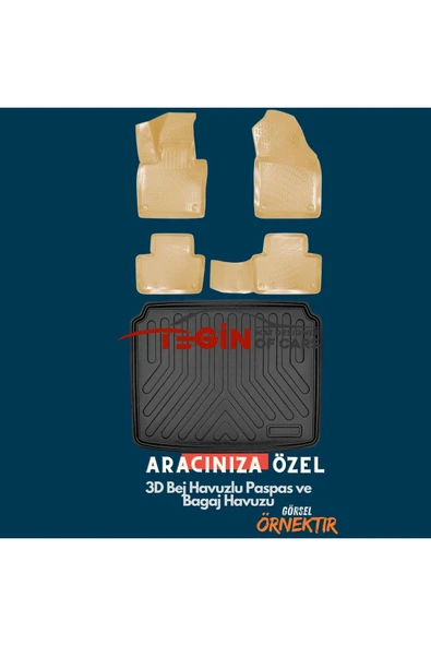 AUDİ A4 B8 STW  Bagaj Havuzu 2011 + Bej 3D Havuzlu Paspas