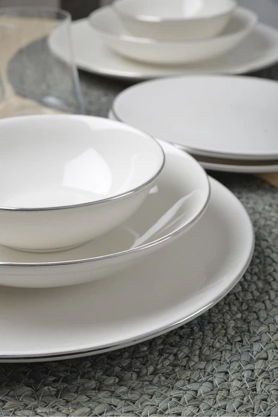 Hayal Platin Yaldız 8 Parça 2 Kişilik Porselen Yemek Seti - 2