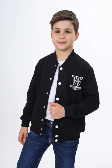 Toontoy Erkek Çocuk Okul Nakışlı Hırka - Resim 2