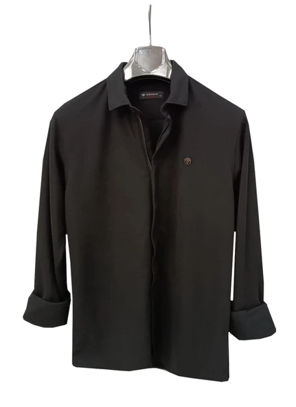 Gewer Uzun Kol Slim Fit Erkek Fermuarlı Gömlek - 4