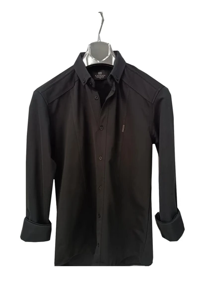 Kayran Uzun Kol Slim Fit Erkek Gömlek - 3