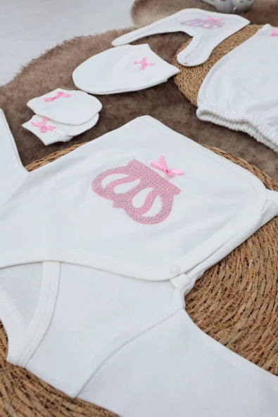 Sema Baby 5 Parça Hastane Çıkışı Zıbın Seti 0-3 Ay - Princess - 2