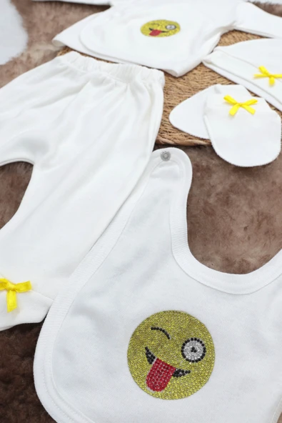 Sema Baby 5 Parça Hastane Çıkışı Zıbın Seti 0-3 Ay - 3