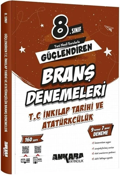 8. Sınıf T.C. İnkılap Tarihi ve Atatürkçülük Güçlendiren Branş Denemeleri Ankara Yayıncılık