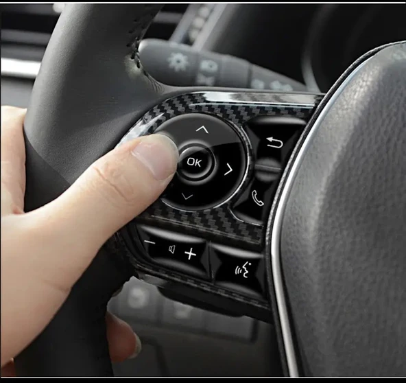 Toyota RAV4 XA50 & Corolla E210 Hybrid (2019-2024) için Fit Direksiyon Düğme Kaplama - Resim 5