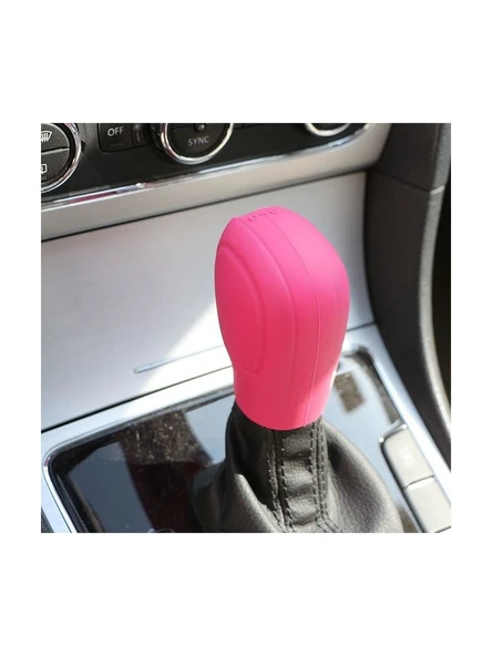 Volkswagen Seat Skoda Golf Dsg Silikon Vites Topuz Kılıfı PEMBE - 2