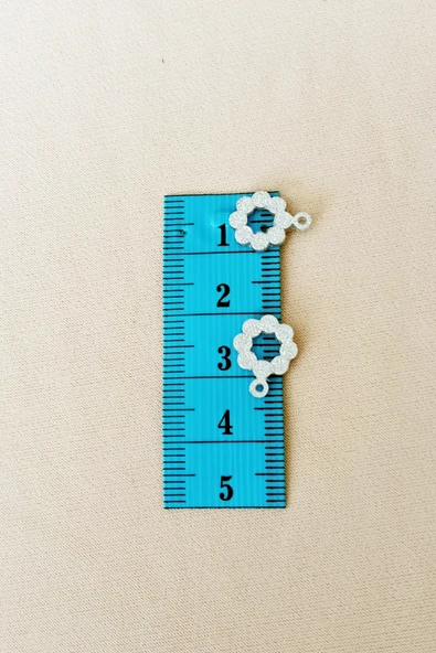 Oya Abiye Bileklik Kolye Pleksi Metalik Plastik Pul Gümüş Renk 8 gram 35 adet - BNC501 - 2