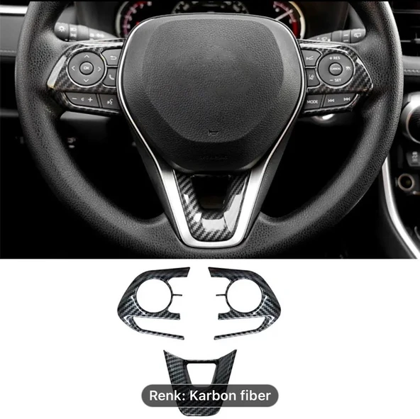 Toyota RAV4 XA50 & Corolla E210 Hybrid (2019-2024) için Fit Direksiyon Düğme Kaplama ürün görseli