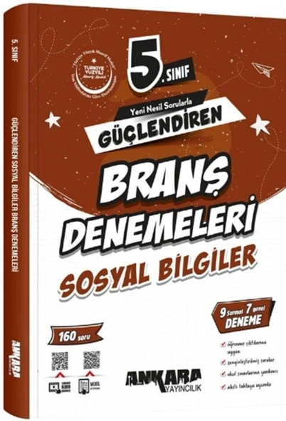 5. Sınıf Sosyal Bilgiler Güçlendiren Branş Denemeleri Ankara Yayıncılık