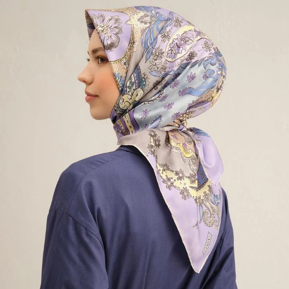 Armine E25YA9338D01 82 Dj Saf İpek Eşarp 9338D (T)