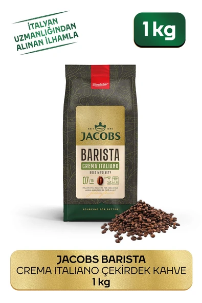 Jacobs Barista Editions Çekirdek Kahve Crema Italiano 2'li Paket ( 1 kg x 2)