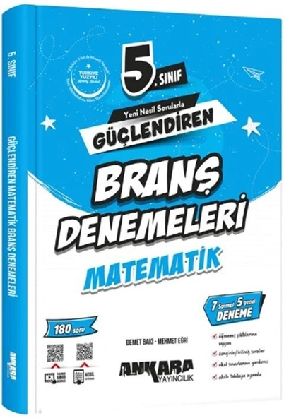 5. Sınıf Matematik Güçlendiren Branş Denemeleri Ankara Yayıncılık