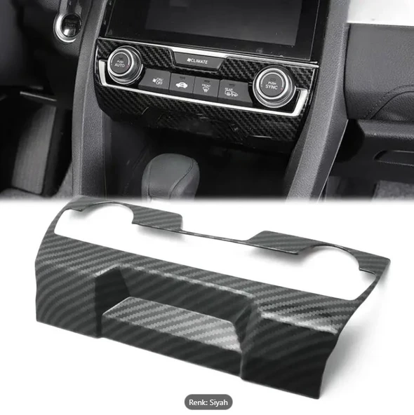 HONDA Civic 10. Nesil 2016-2021 için Premium Karbon Fiber Paneli Kapak Süsü 6. RESME BAKINIZ