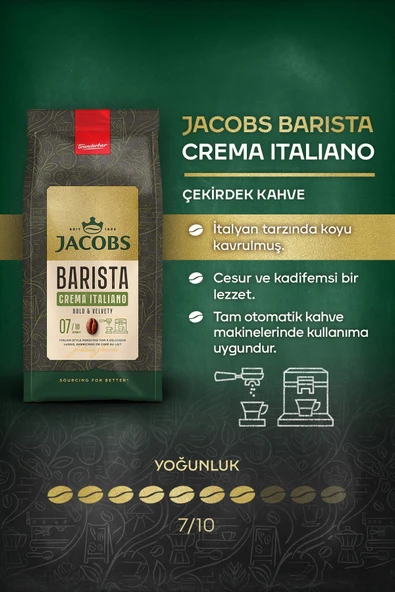 Jacobs Barista Editions Çekirdek Kahve Crema Italiano 2'li Paket ( 1 kg x 2) - 2