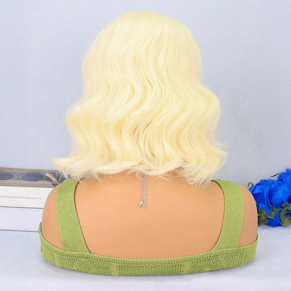 Platin Yan Tül Peruk - Resim 5