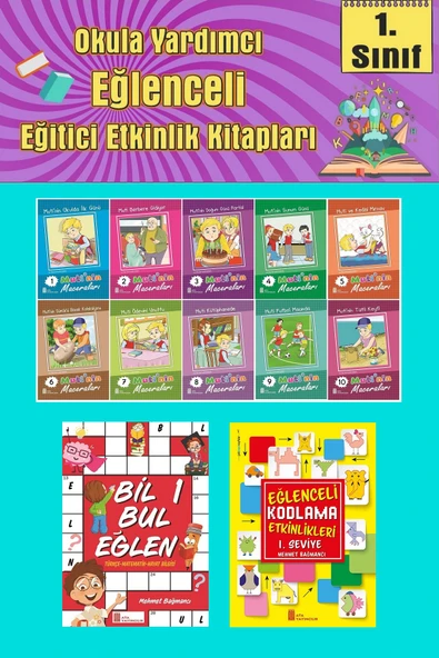 1.Sınıflar İçin Okumayı Sevdiren 10 lu Hikaye Seti -Bil Bul Eğlen-Kodlama 9 (Okulda Evde Tatilde) ürün görseli 1