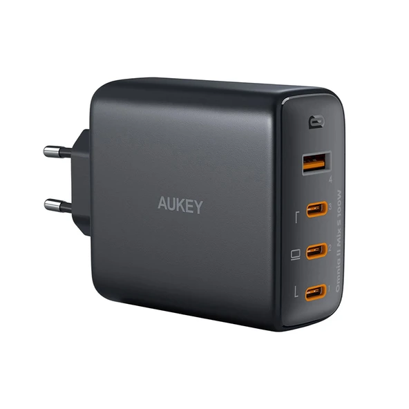 Aukey PA-B7S-BK 100W Dört Bağlantı Noktalı PD GaN Duvar Şarj Cihazı