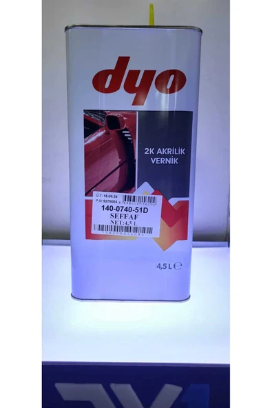 Dyo 07-40 AKRİLİK VERNİK 4.5 LİTRE - 2