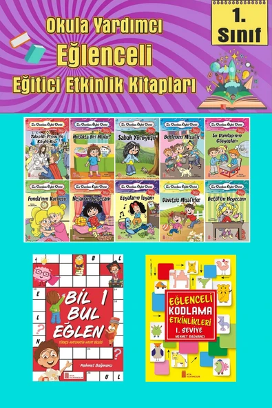 1.Sınıflar İçin Okumayı Sevdiren 10 lu Hikaye Seti -Bil Bul Eğlen-Kodlama 10 (Okulda Evde Tatilde) ürün görseli 1