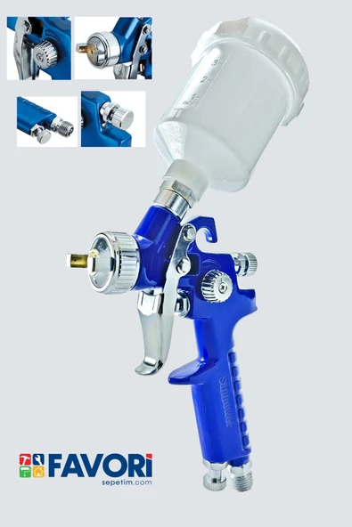 Craftex Sappower Premium H-2000 Üstten Depolu 125 Mm Gölge Sis Boya Tabancası 0,5mm-0,8-1.0mm - 2