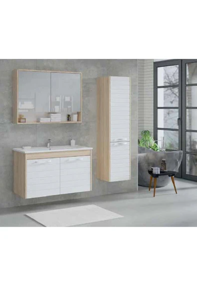 80 CM YAĞMUR BEYAZ BANYO DOLABI