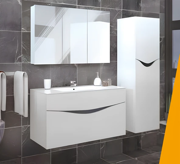 65 CM BELİNAY BEYAZ BANYO DOLABI