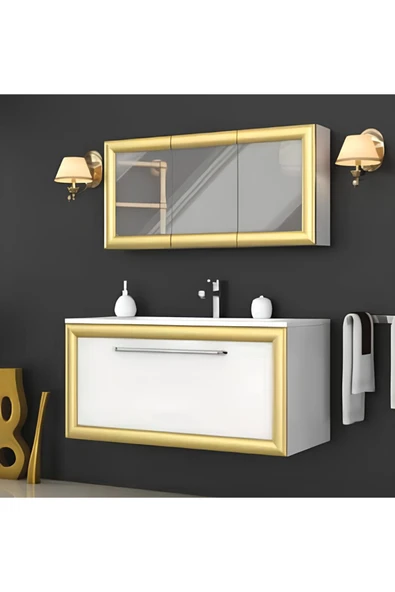 80 CM ELİF BEYAZ BANYO DOLABI