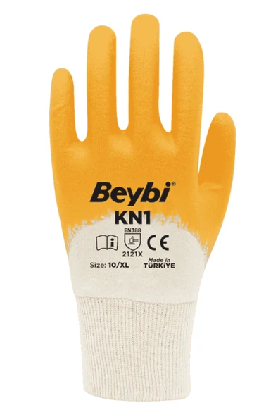 BEYBİ SARI-BEYAZ NİTRİL ELDİVEN KN-1 NO:9 - 2