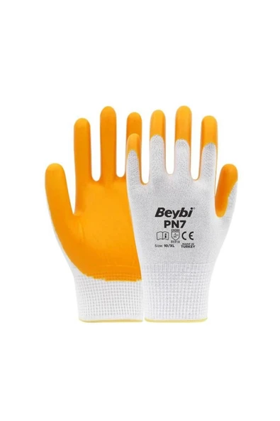 BEYBİ ELDİVEN NİTRİL BEYAZ SARI  PN-7 NO:9 L