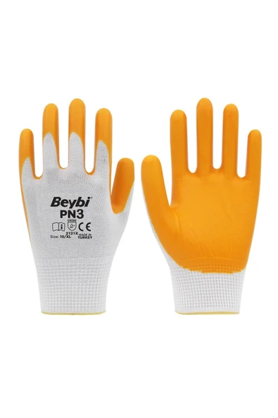 BEYBİ ELDİVEN NİTRİL BEYAZ SARI PN-3 NO:10 XL KL 288