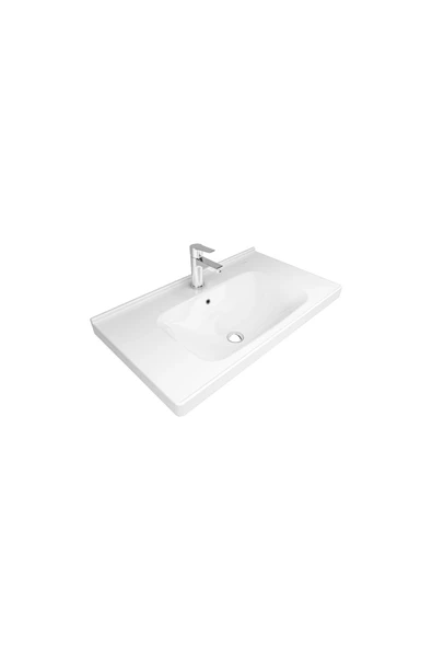 İDEA 80 CM ONE ETAJERLİ LAVABO OVAL